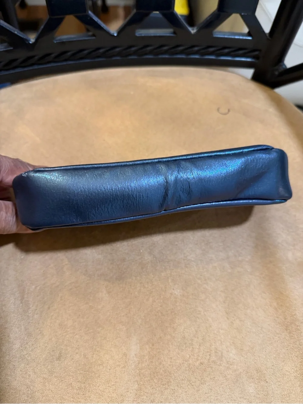 Morphe Women's Metallic Navy Makeup Toiletry Bag